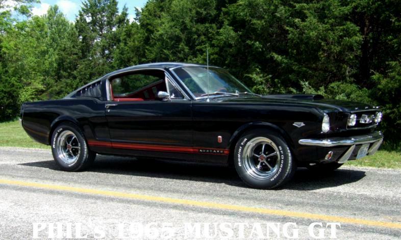 Phil's 1965 Mustang GT ACode Fastback Raven Black with Red Pony Interior