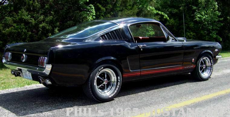 Phil's 1965 Mustang GT ACode Fastback Raven Black with Red Pony Interior